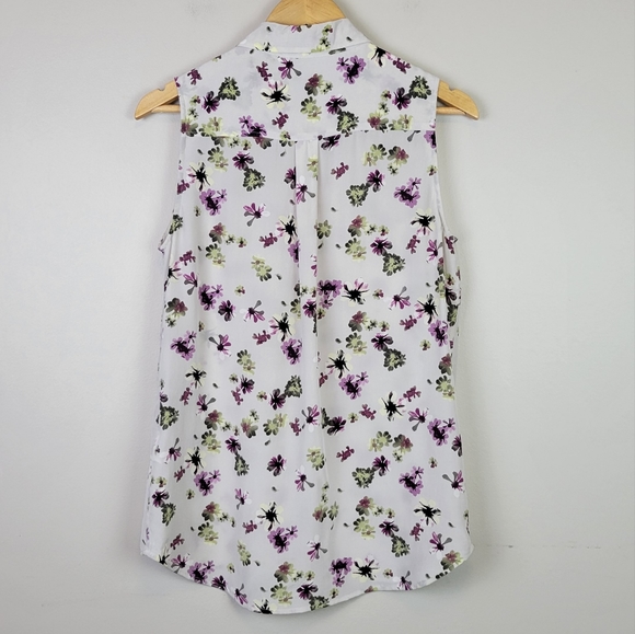 Equipment Femme Sleeveless Floral Silk Blouse S - Picture 5 of 11